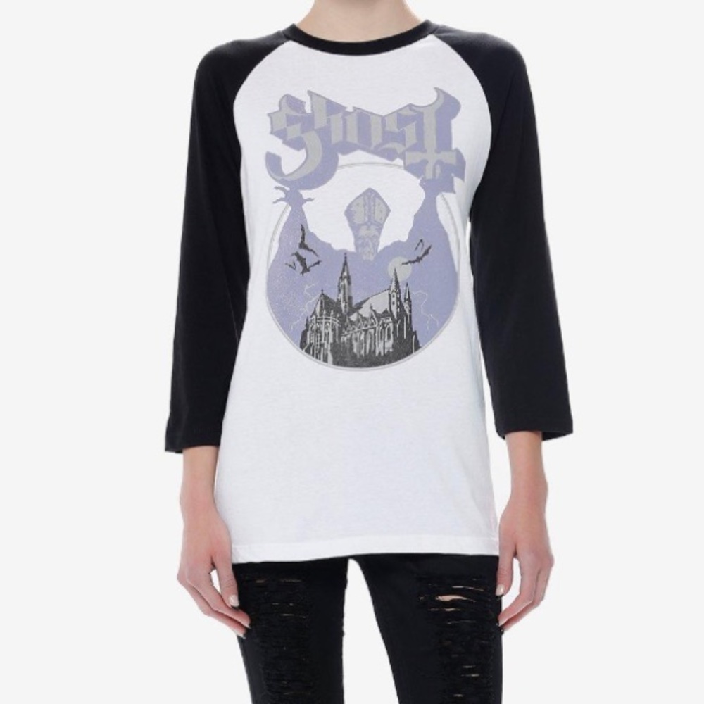Ghost Papa Emeritus Cathedral Boyfriend Fit Raglan T- Shirt Hot Topic